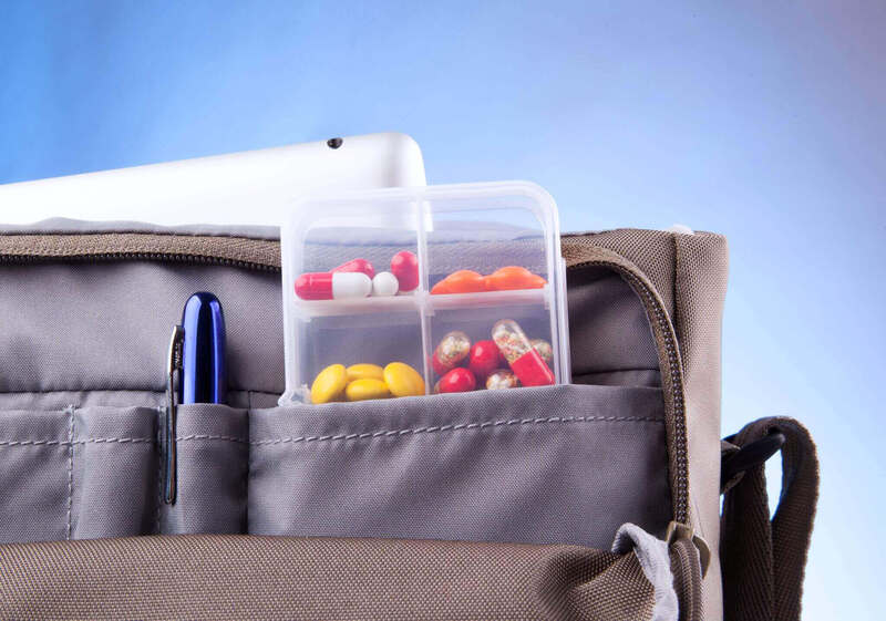 Travel kit with medication box